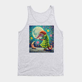 old pangolin dancing on moon Tank Top